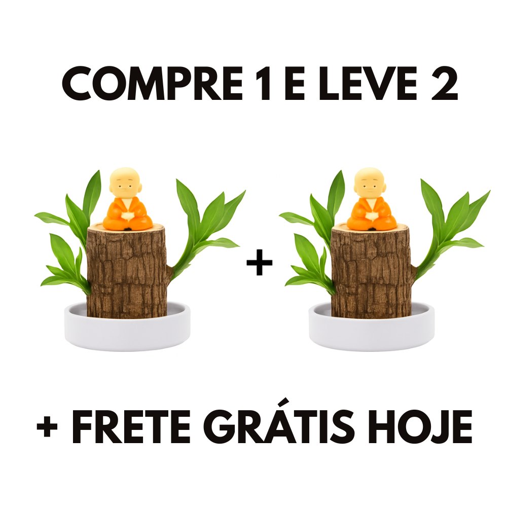 Madeira Brasil Planta da Sorte + Monge de Brinde (COMPRE 1 LEVE 2)