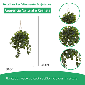 Cesta suspensa Pothos Artificial