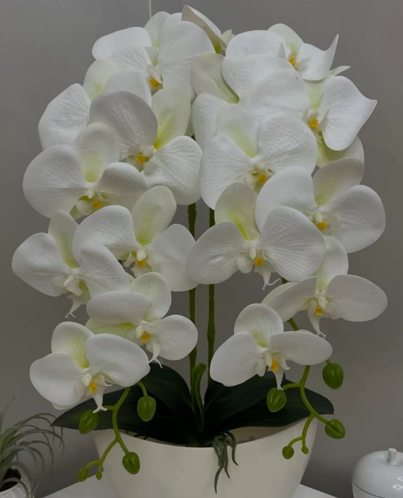 Orquídea Artificial com Jarro - 59cm