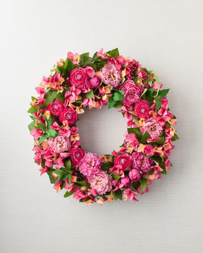 Guirlanda com flores artificiais 60cm