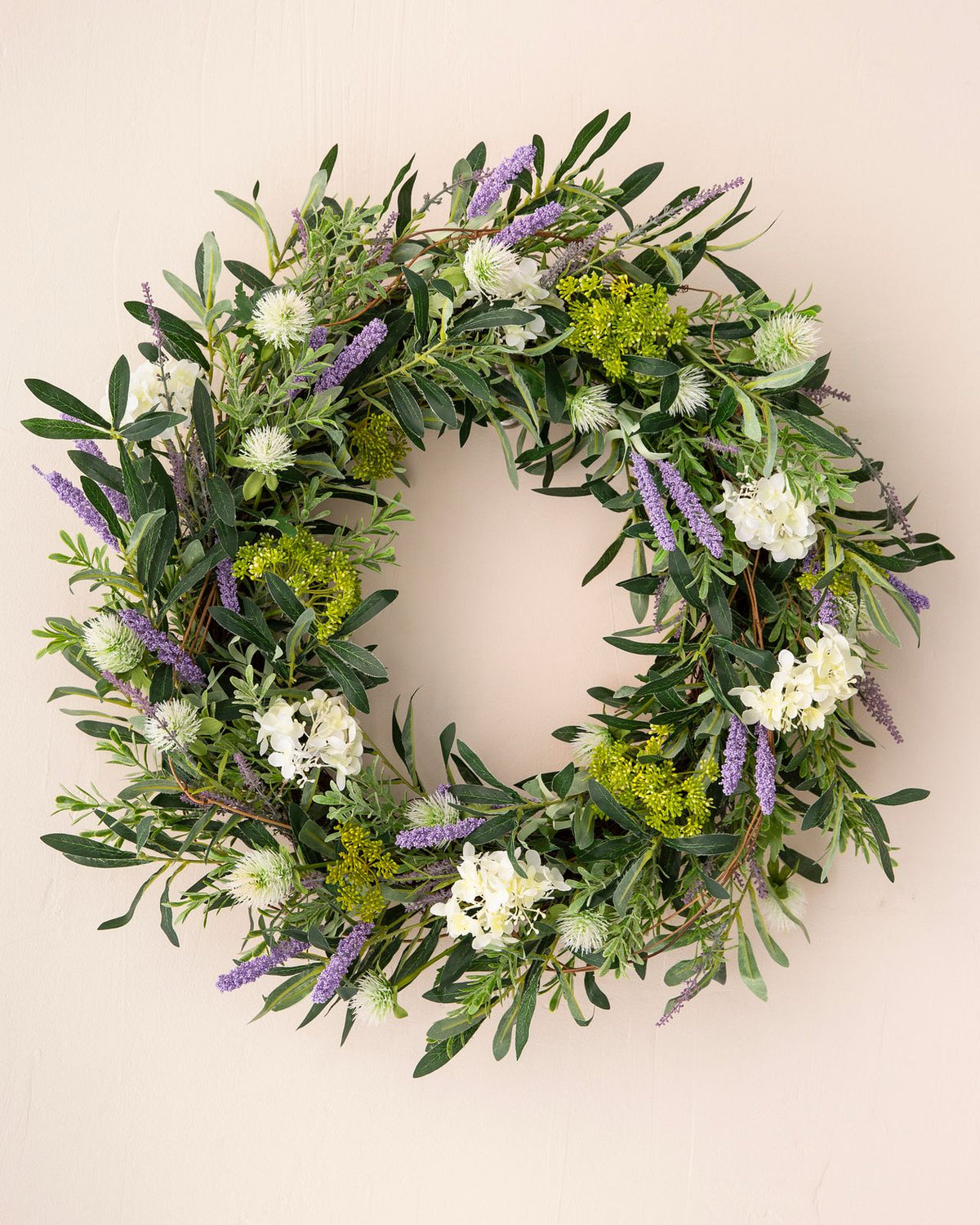 Guirlanda com flores artificiais 60cm
