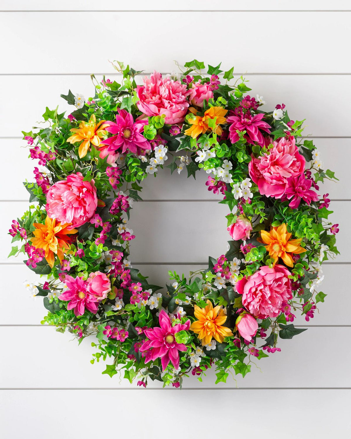 Guirlanda com flores artificiais 60cm