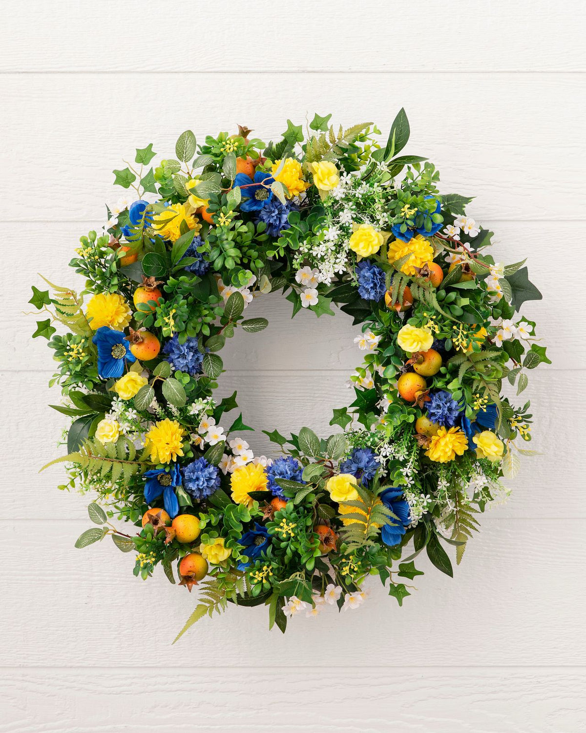 Guirlanda com flores artificiais 60cm