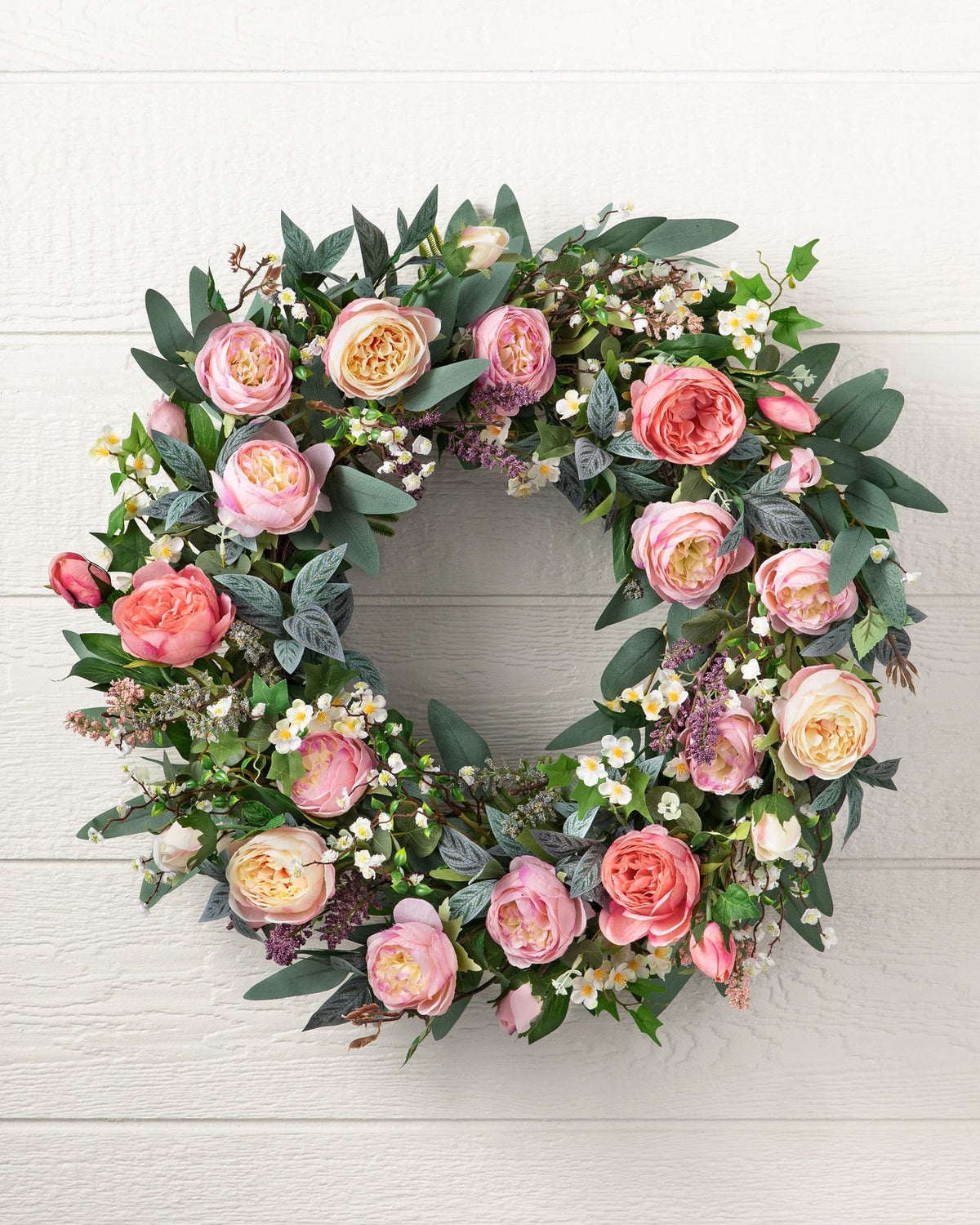 Guirlanda com flores artificiais 60cm