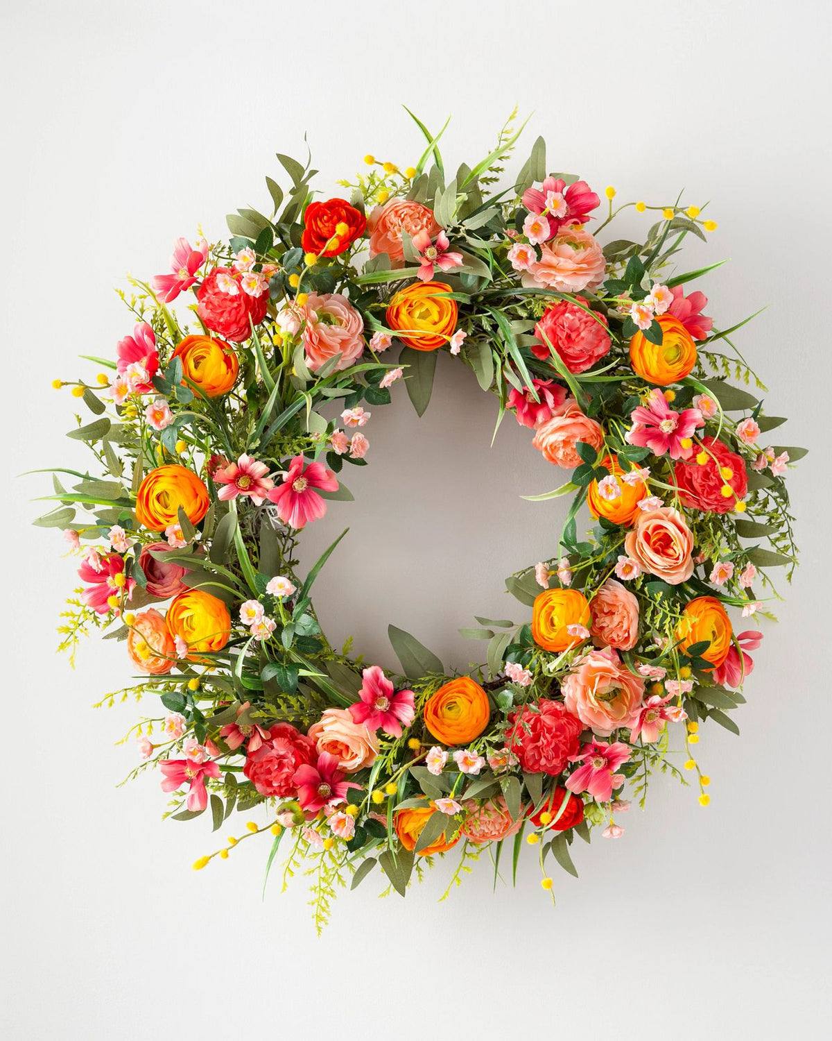 Guirlanda com flores artificiais 60cm