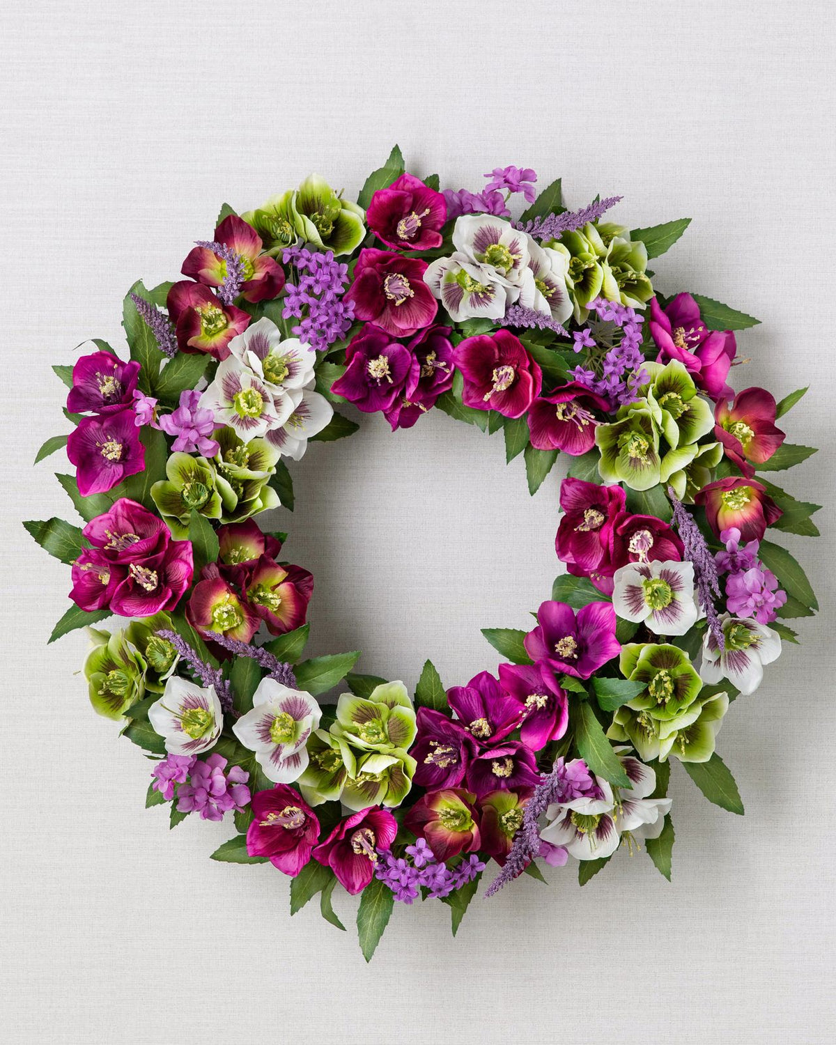 Guirlanda com flores artificiais 60cm