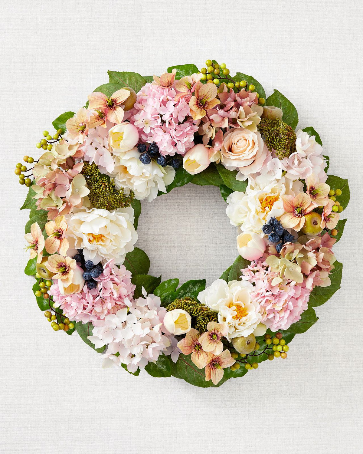 Guirlanda com flores artificiais 60cm